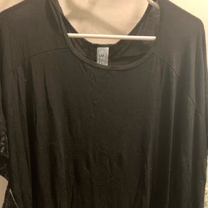 Black blouse with sequenced edging